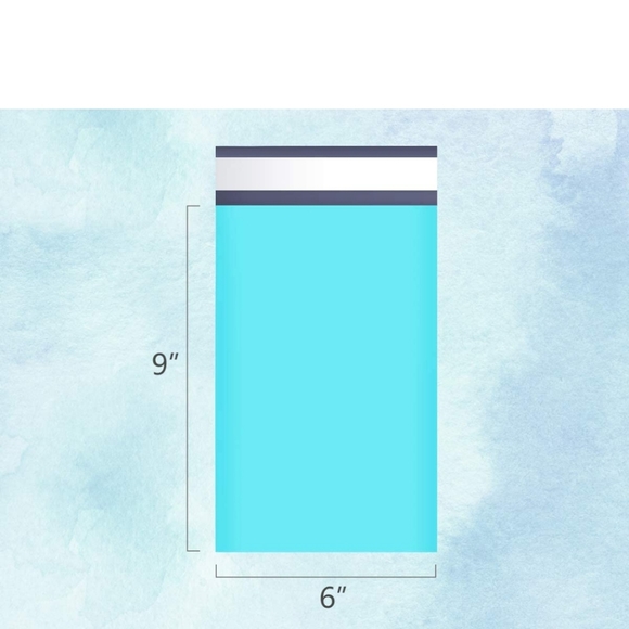HP🔥🔥Turquoise polymailers 6 x 9 qty 25 - Picture 2 of 4